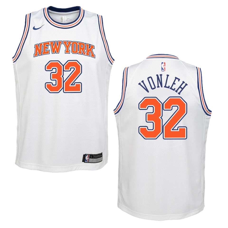 Youth New York Knicks #32 Noah Vonleh Statement Swingman Basketball Jersey - White