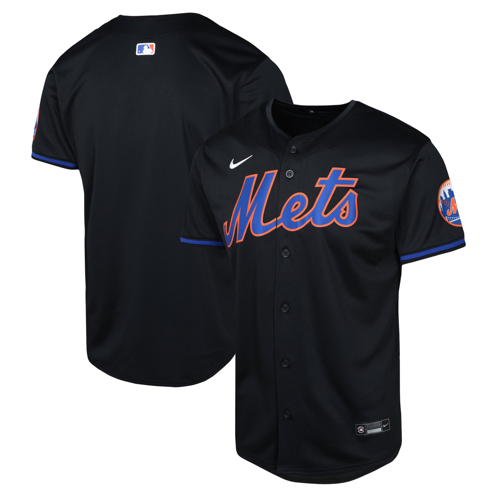 Youth New York Mets Black Alternate Limited Jersey 