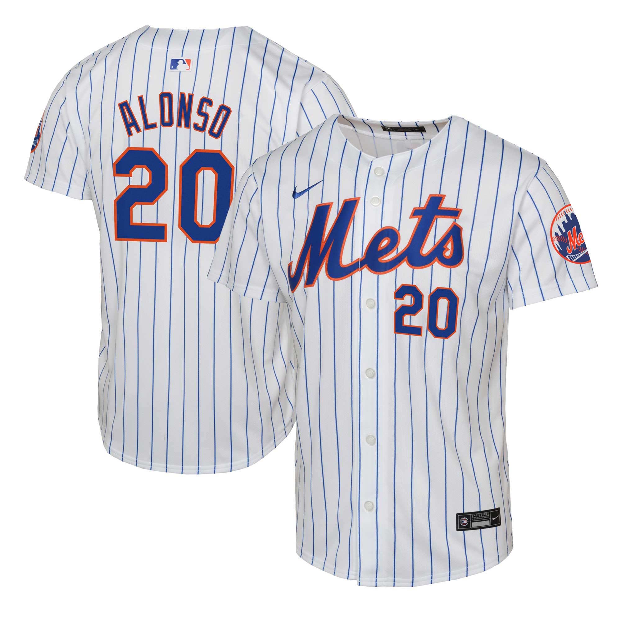 Youth New York Mets Pete Alonso White Limited Player Baseball Jersey 