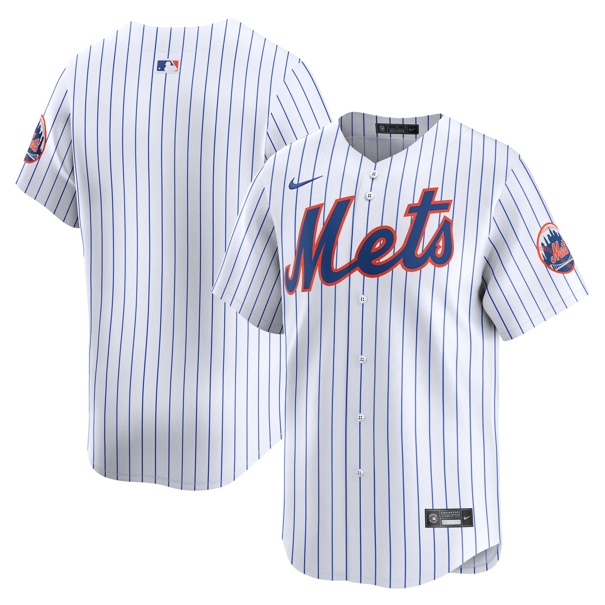 Youth New York Mets White Home Limited Baseball Jersey 