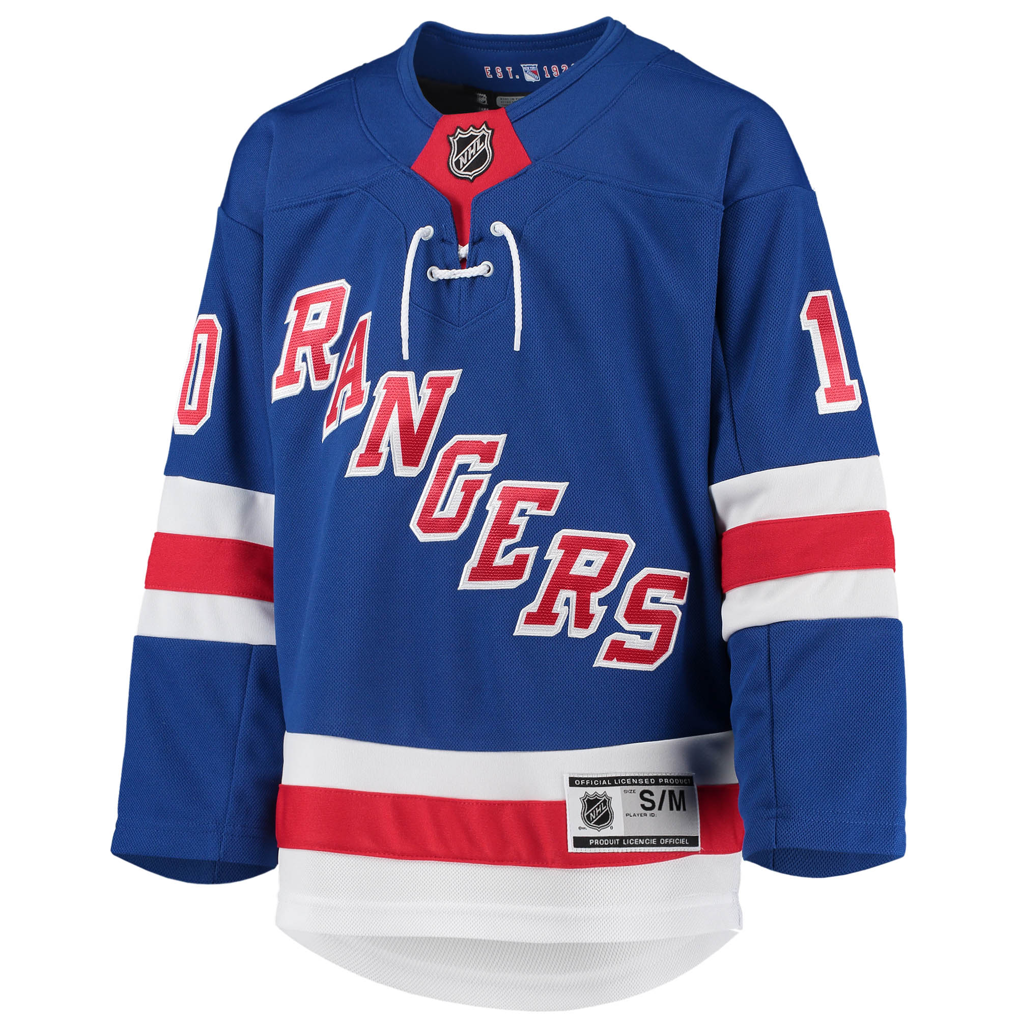 Alternative view of Youth New York Rangers Artemi Panarin Blue Home Premier Player Hockey Jersey - JS612 