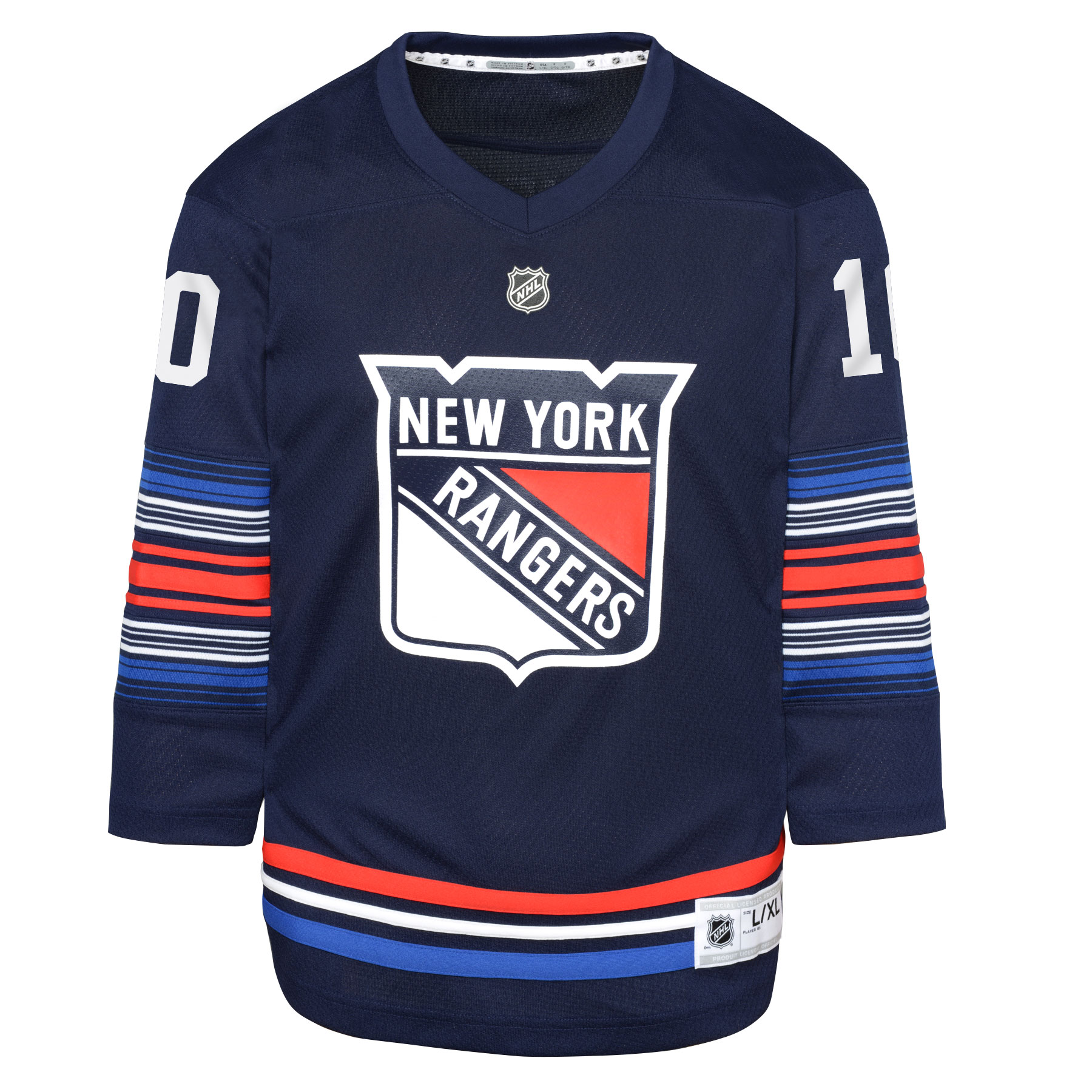 Alternative view of Youth New York Rangers Artemi Panarin Navy Alternate Player Hockey Jersey - JS162 
