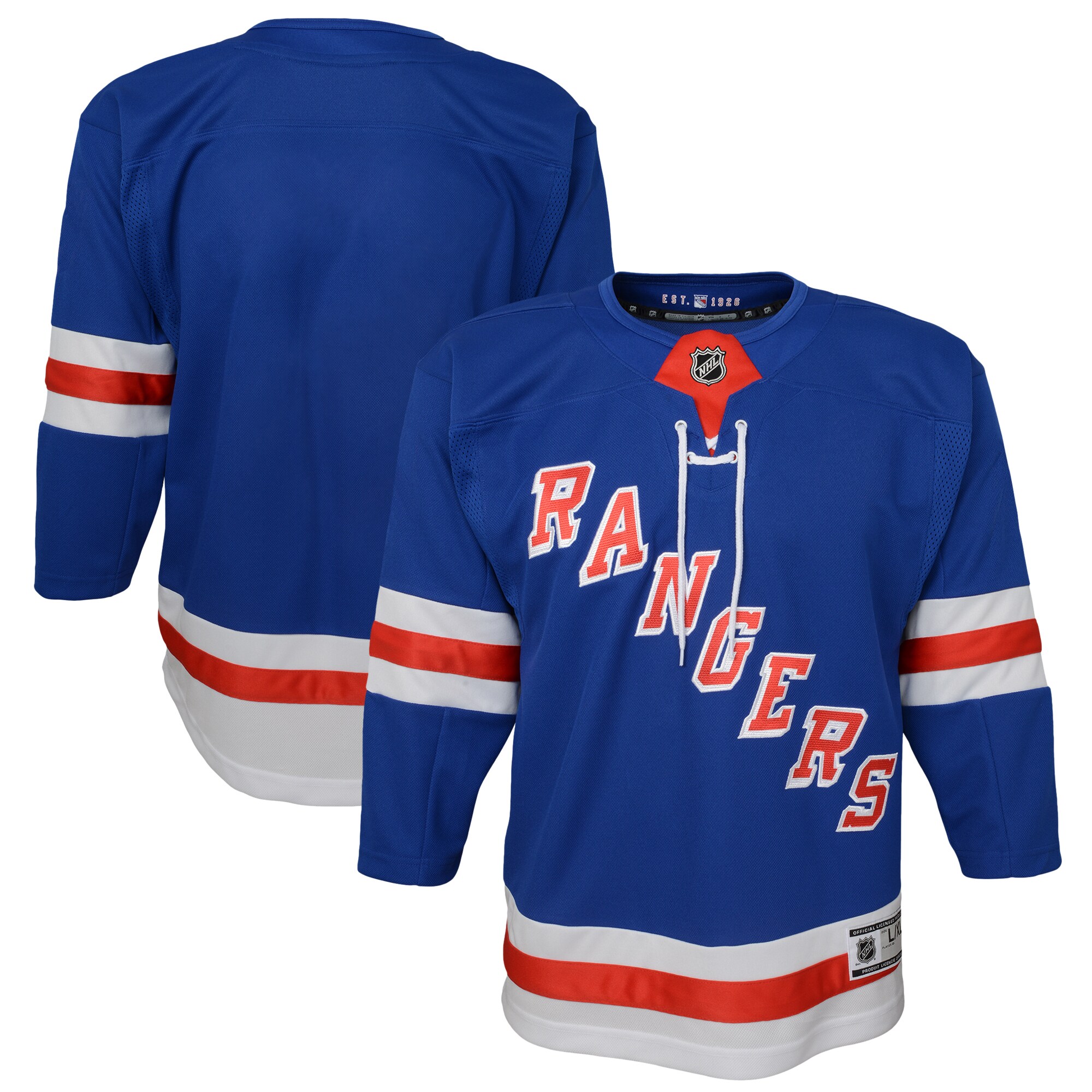 Youth New York Rangers Blue Home Premier Hockey Jersey - JS328 