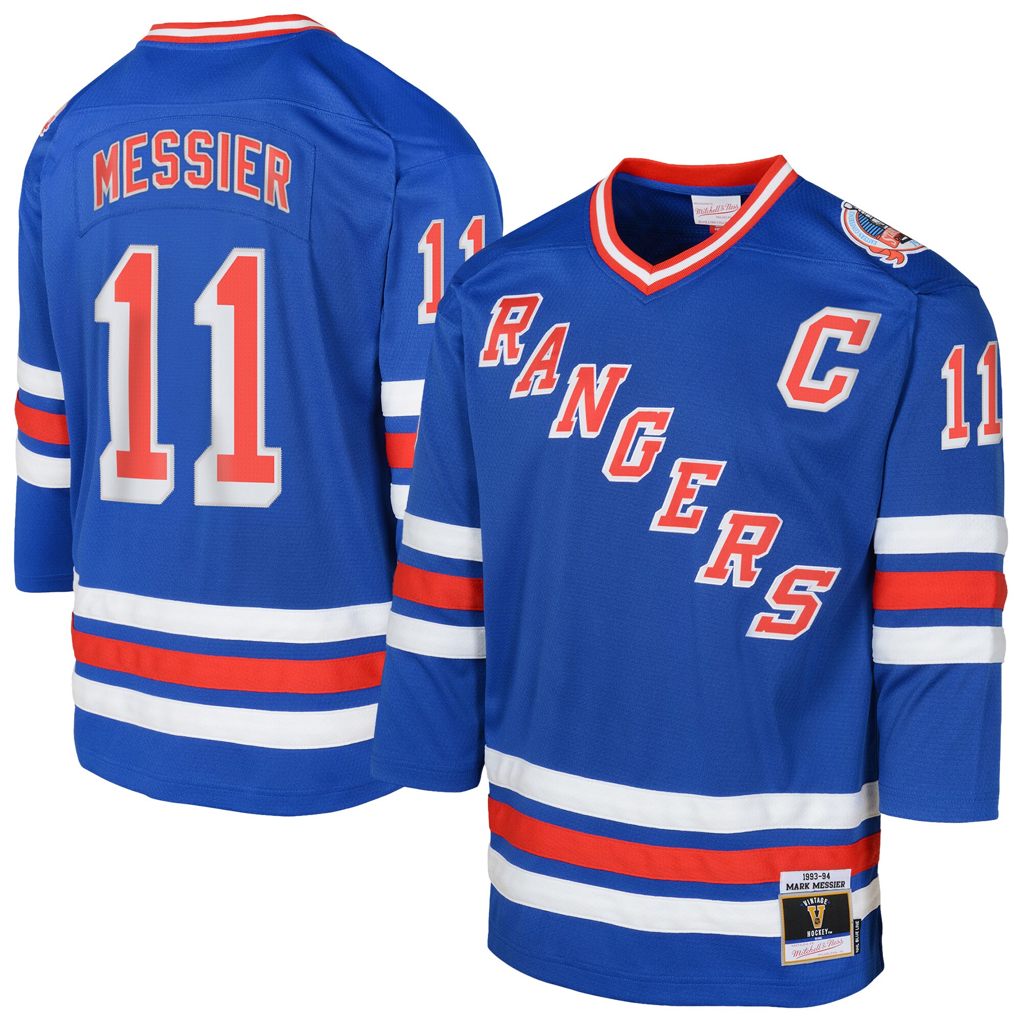 Youth New York Rangers Mark Messier Royal Power Play 2.0 Player Hockey Jersey with Captain Patch - JS841 
