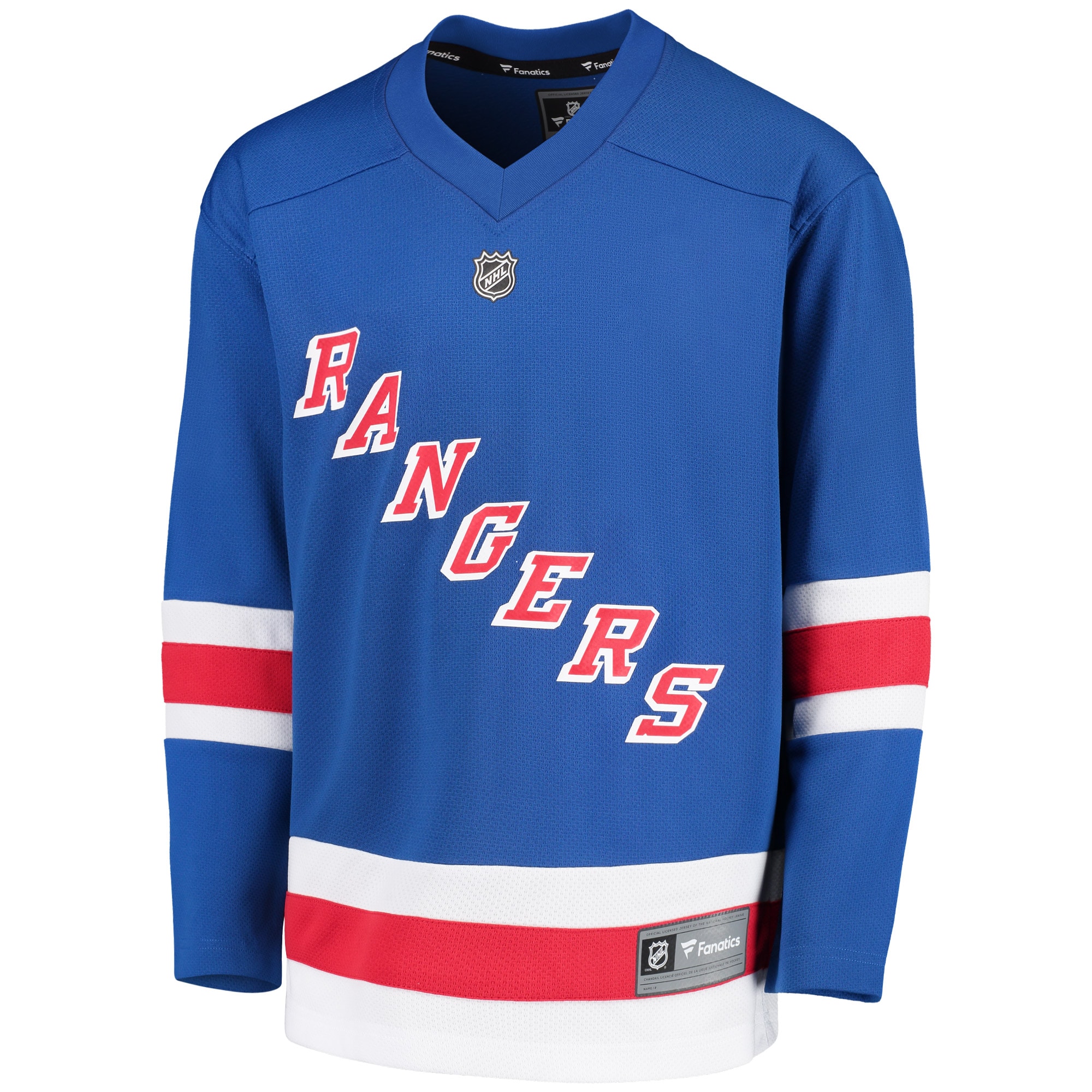 Alternative view of Youth New York Rangers Royal Home Blank Hockey Jersey - JS611 