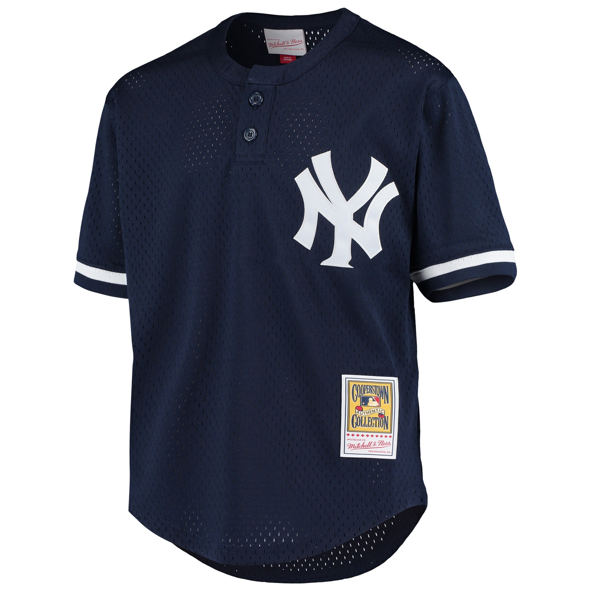Alternative view of Youth New York Yankees Derek Jeter Mitchell & Ness Navy Cooperstown Collection Mesh Batting Practice Baseball Jersey 