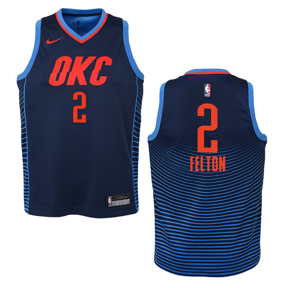 Youth Oklahoma City Thunder #2 Raymond Felton Statement Swingman Basketball Jersey - Navy