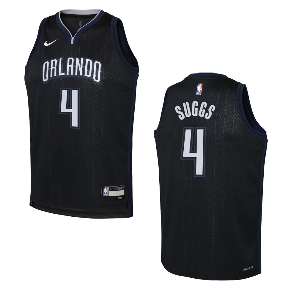 Youth Orlando Magic 2022-23 City Edition Jalen Suggs Black Basketball Jersey