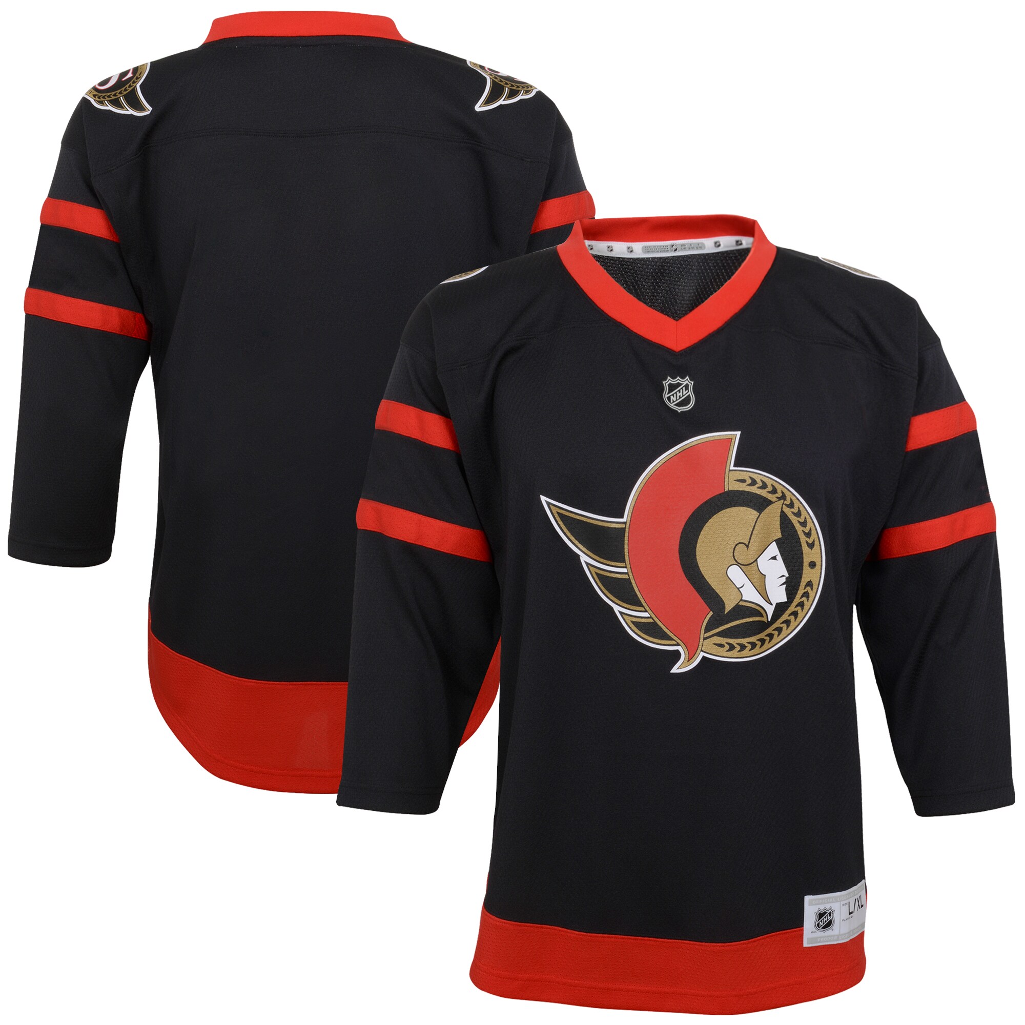 Youth Ottawa Senators Black Home Blank Hockey Jersey - JS469 
