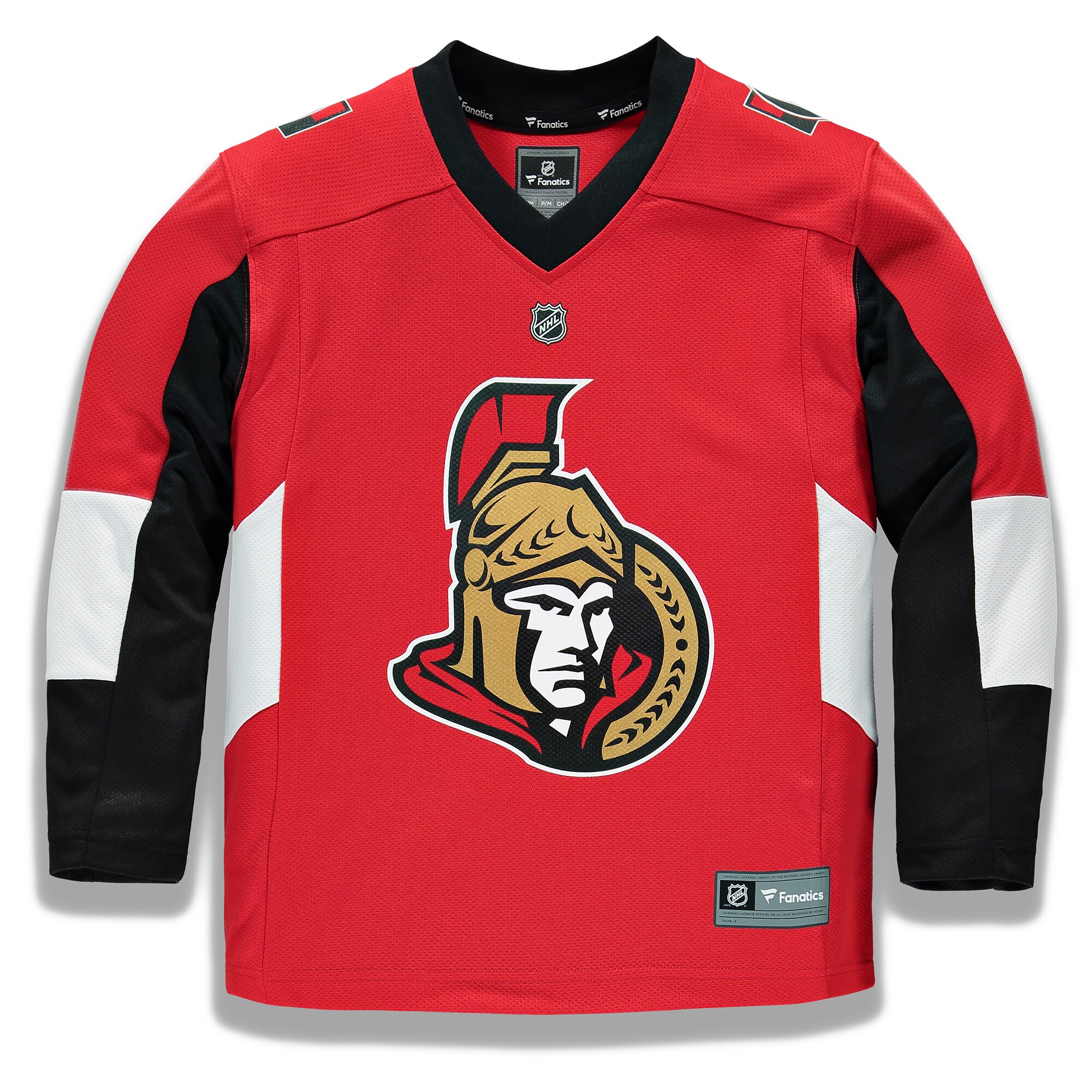 Alternative view of Youth Ottawa Senators Red Home Blank Hockey Jersey - JS331 