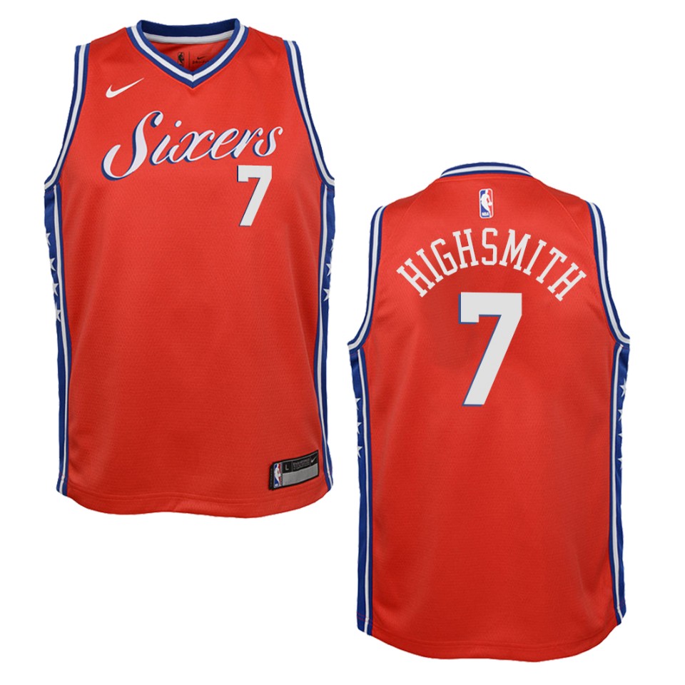 Youth Philadelphia 76ers #7 Haywood Highsmith Statement Swingman Basketball Jersey - Red