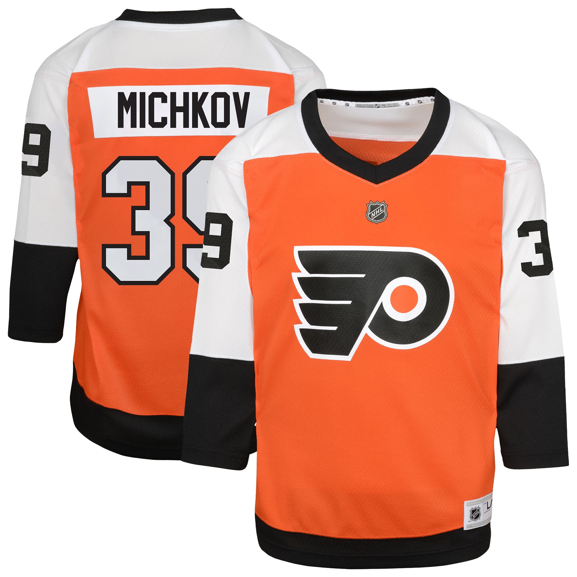 Youth Philadelphia Flyers Matvei Michkov Orange Home Player Hockey Jersey - JS466 