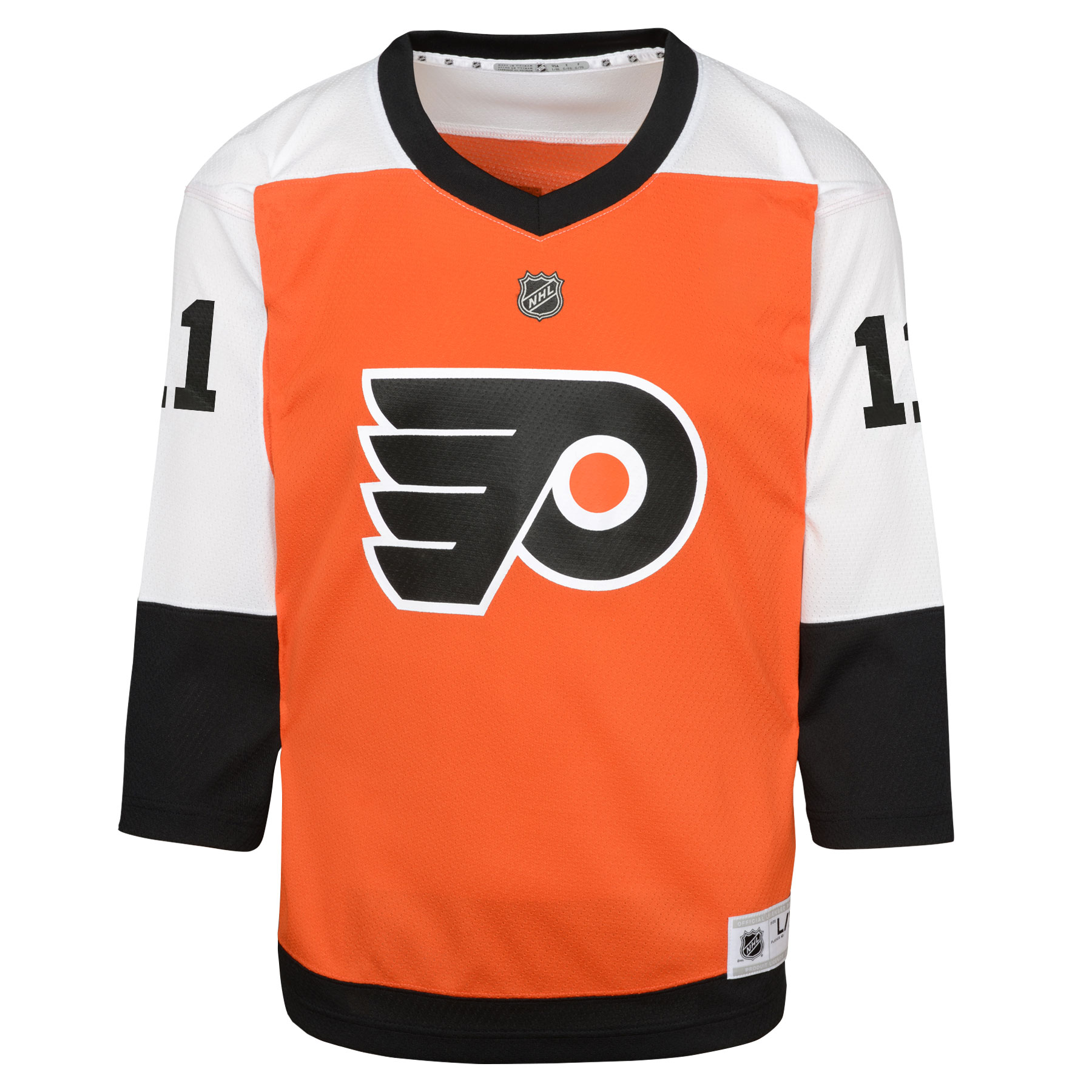 Alternative view of Youth Philadelphia Flyers Travis Konecny Burnt Orange Home Player Hockey Jersey - JS765 