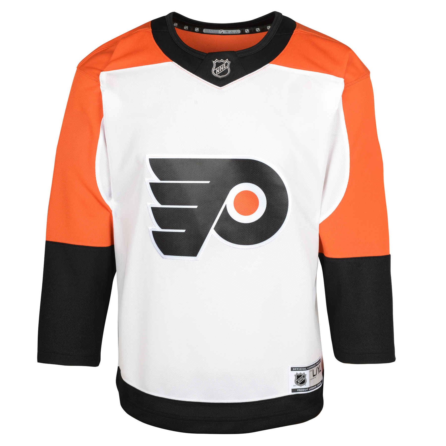 Alternative view of Youth Philadelphia Flyers White Away Premier Hockey Jersey - JS490 