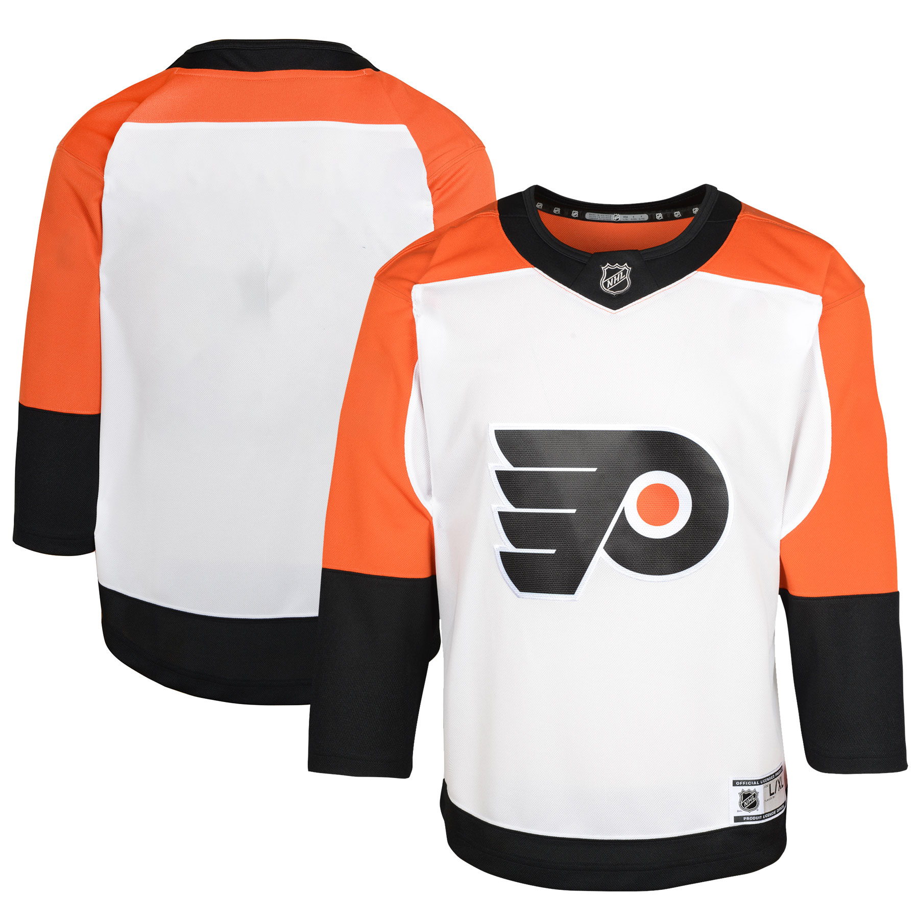 Youth Philadelphia Flyers White Away Premier Hockey Jersey - JS490 
