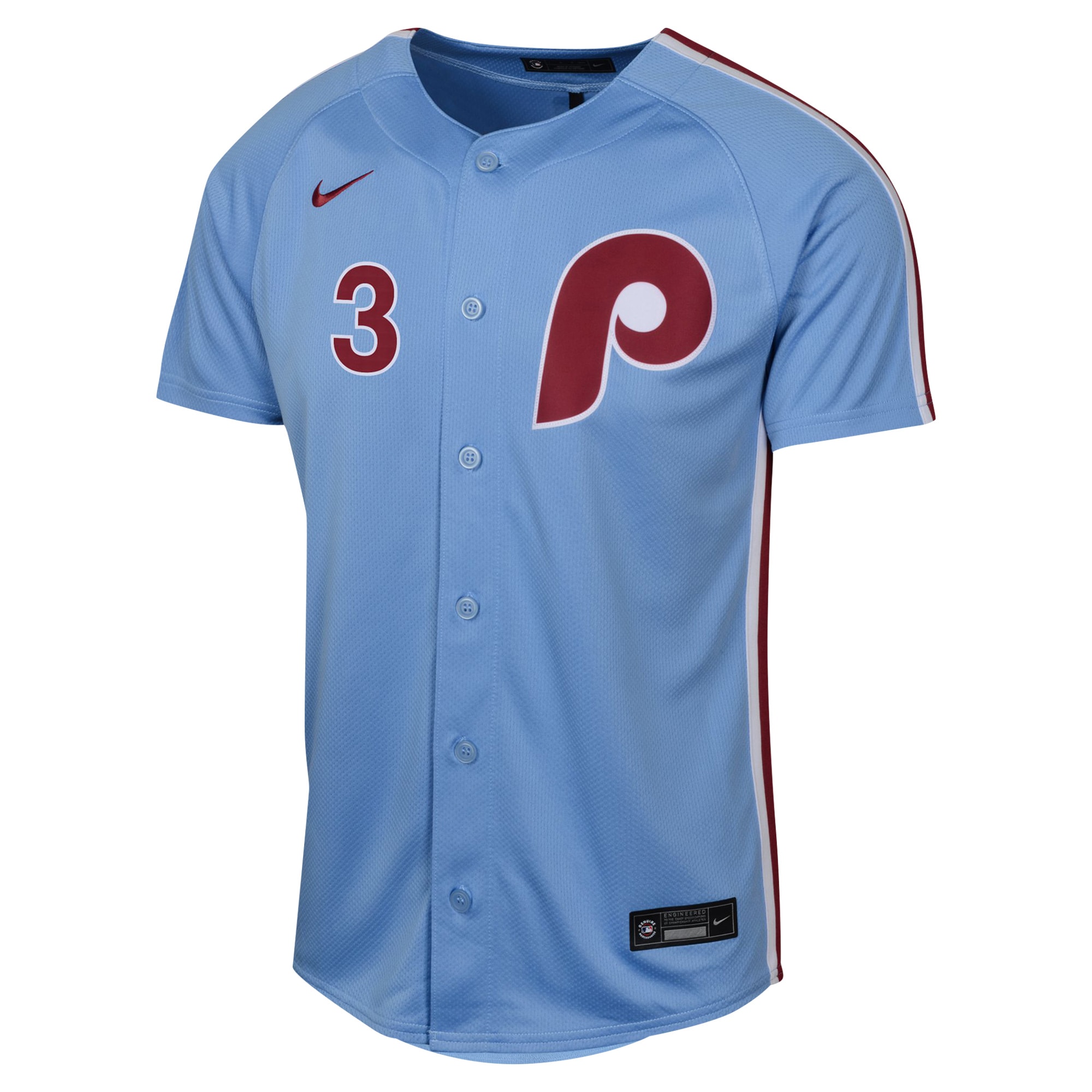 Alternative view of Youth Philadelphia Phillies Bryce Harper Light Blue Alternate Limited Player Baseball Jersey 