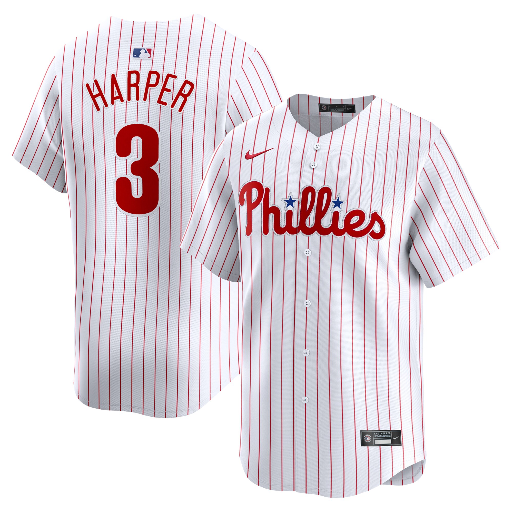 Youth Philadelphia Phillies Bryce Harper White Home Limited Player Baseball Jersey 