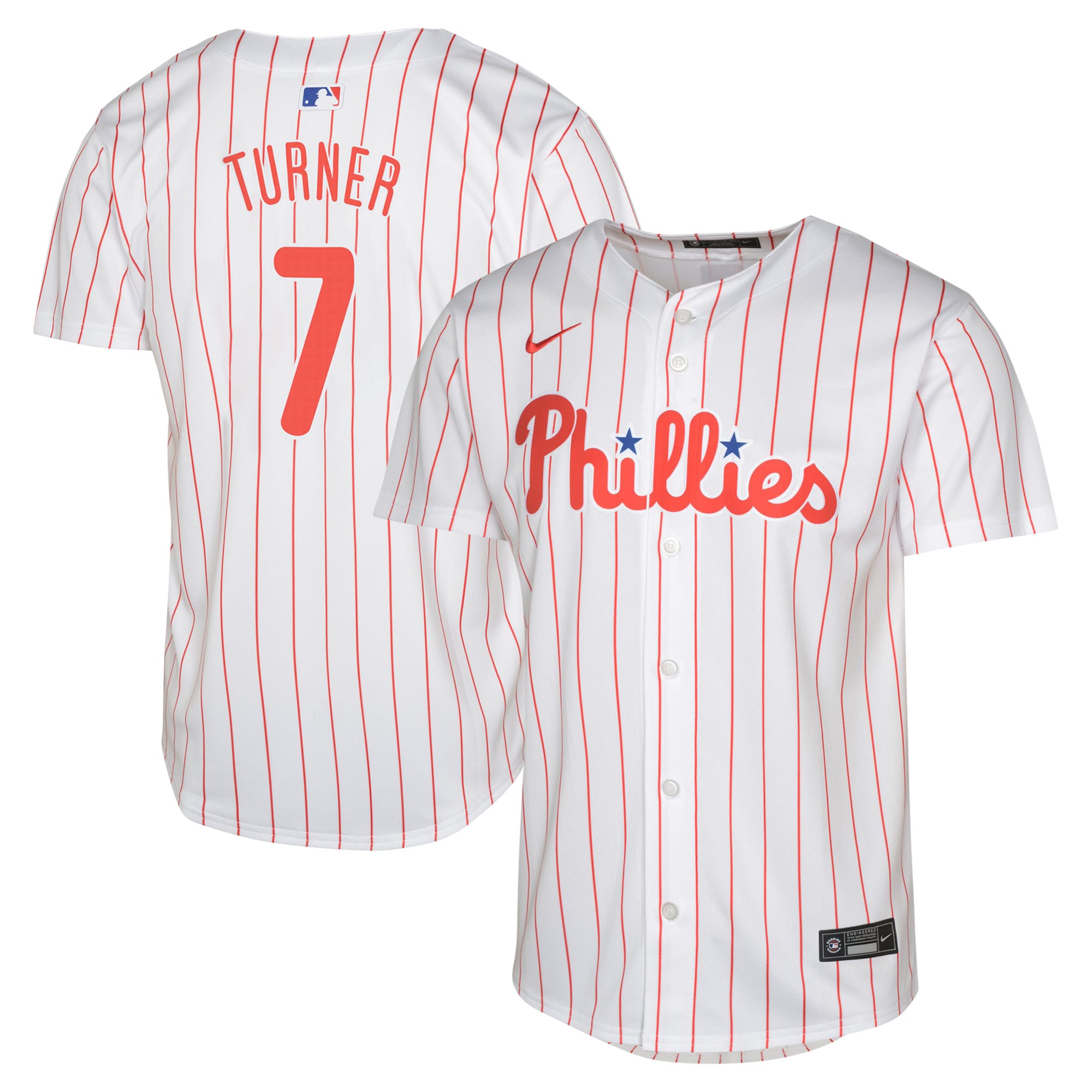 Youth Philadelphia Phillies Trea Turner White Limited Player Baseball Jersey 