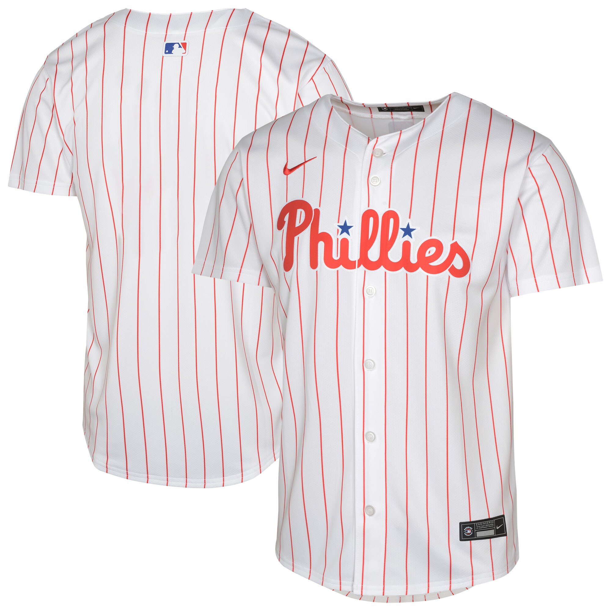 Youth Philadelphia Phillies White Home Blank Limited Baseball Jersey 