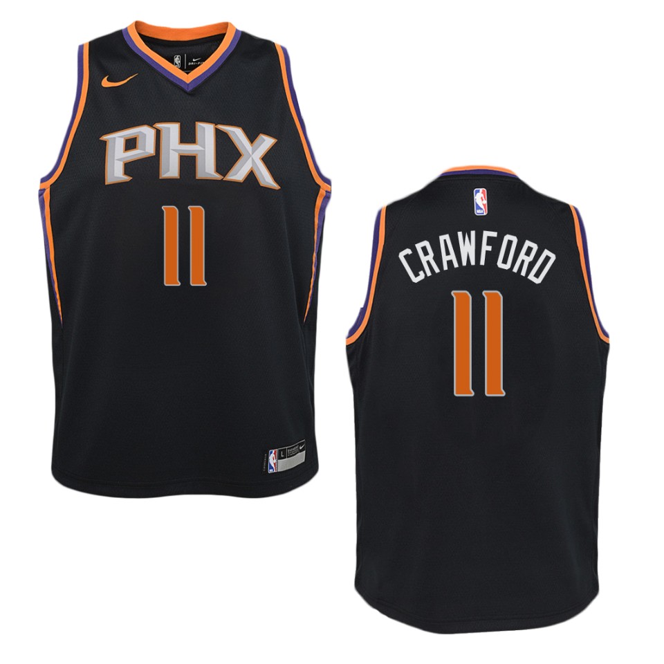 Youth Phoenix Suns #11 Jamal Crawford Statement Swingman Basketball Jersey - Black
