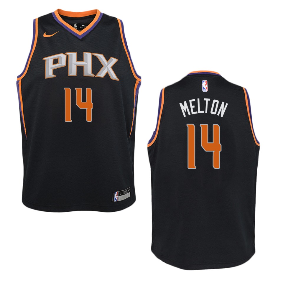 Youth Phoenix Suns #14 De'anthony Melton Statement Swingman Basketball Jersey - Black