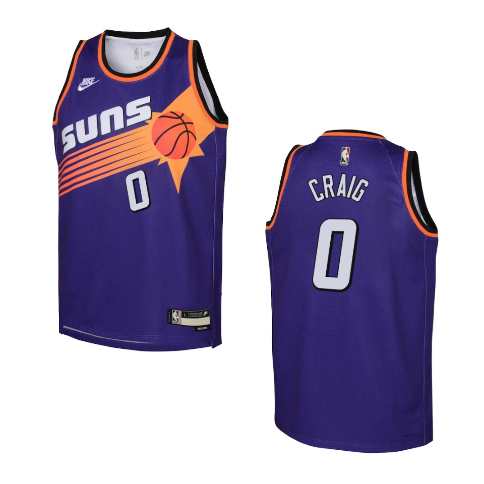 Youth Phoenix Suns 2022-23 Classic Edition Torrey Craig Purple Basketball Jersey