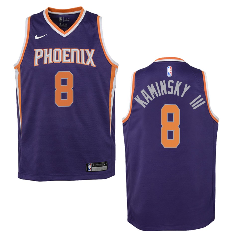 Youth Phoenix Suns #8 Frank Kaminsky Iii Icon Swingman Basketball Jersey - Purple