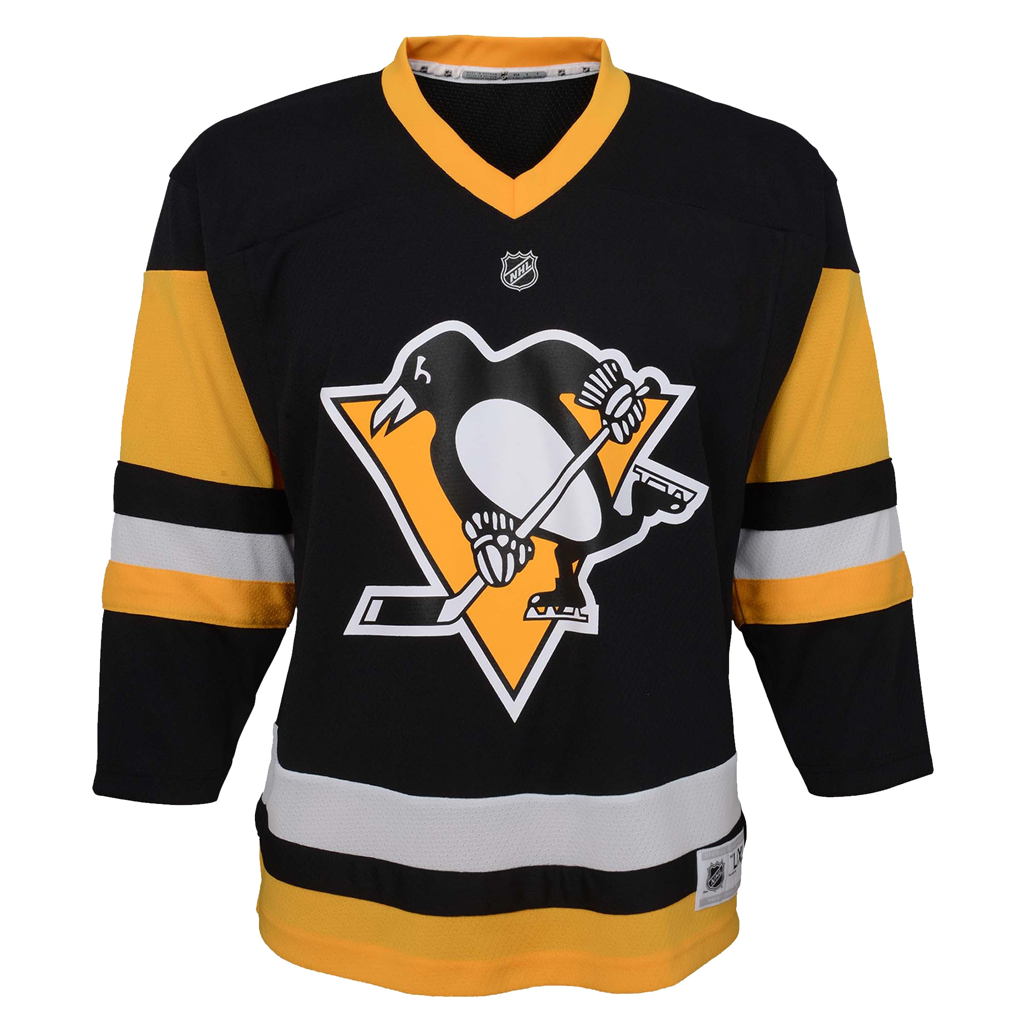Alternative view of Youth Pittsburgh Penguins Black Home Custom Hockey Jersey - JS194 