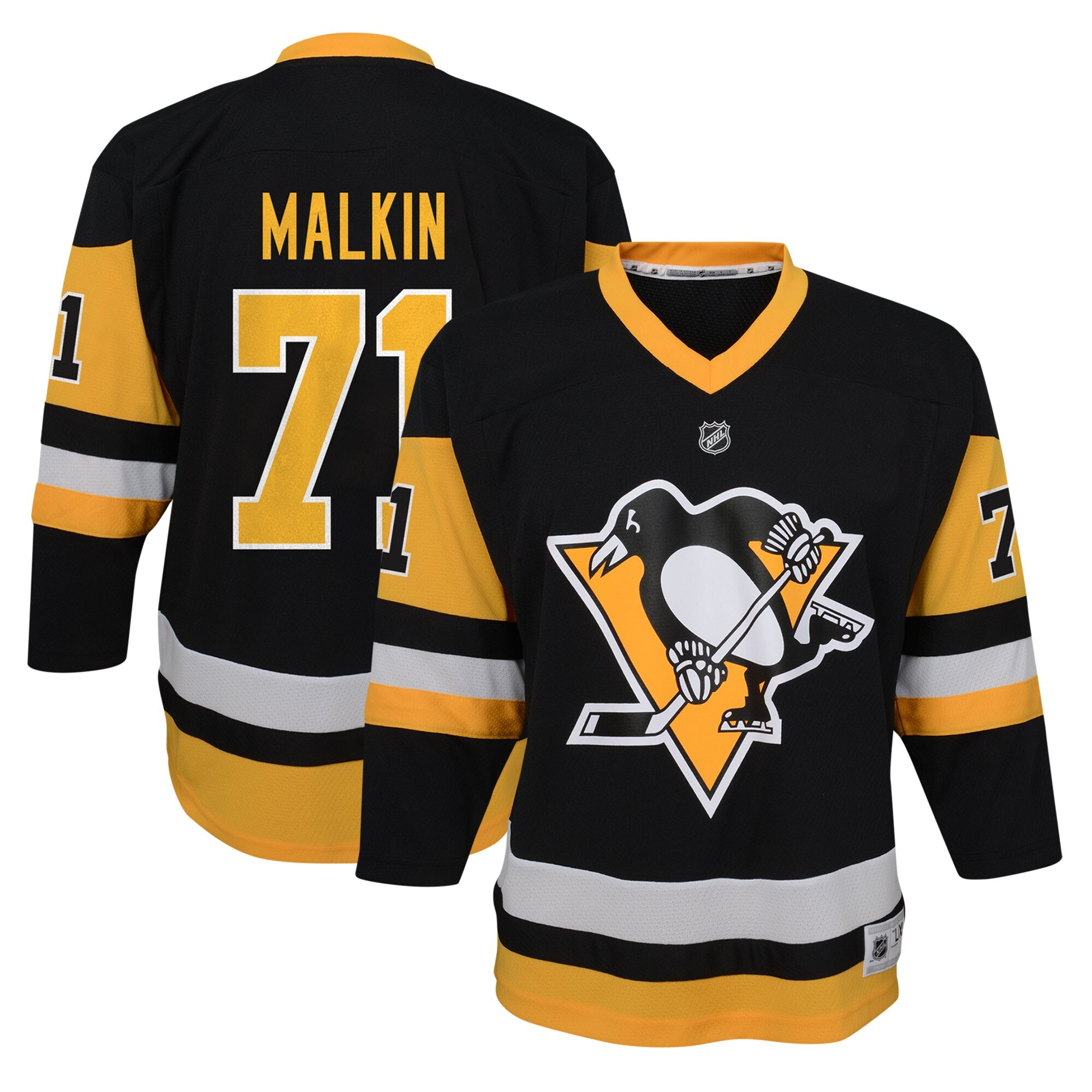 Youth Pittsburgh Penguins Evgeni Malkin Black Home Player Hockey Jersey - JS758 