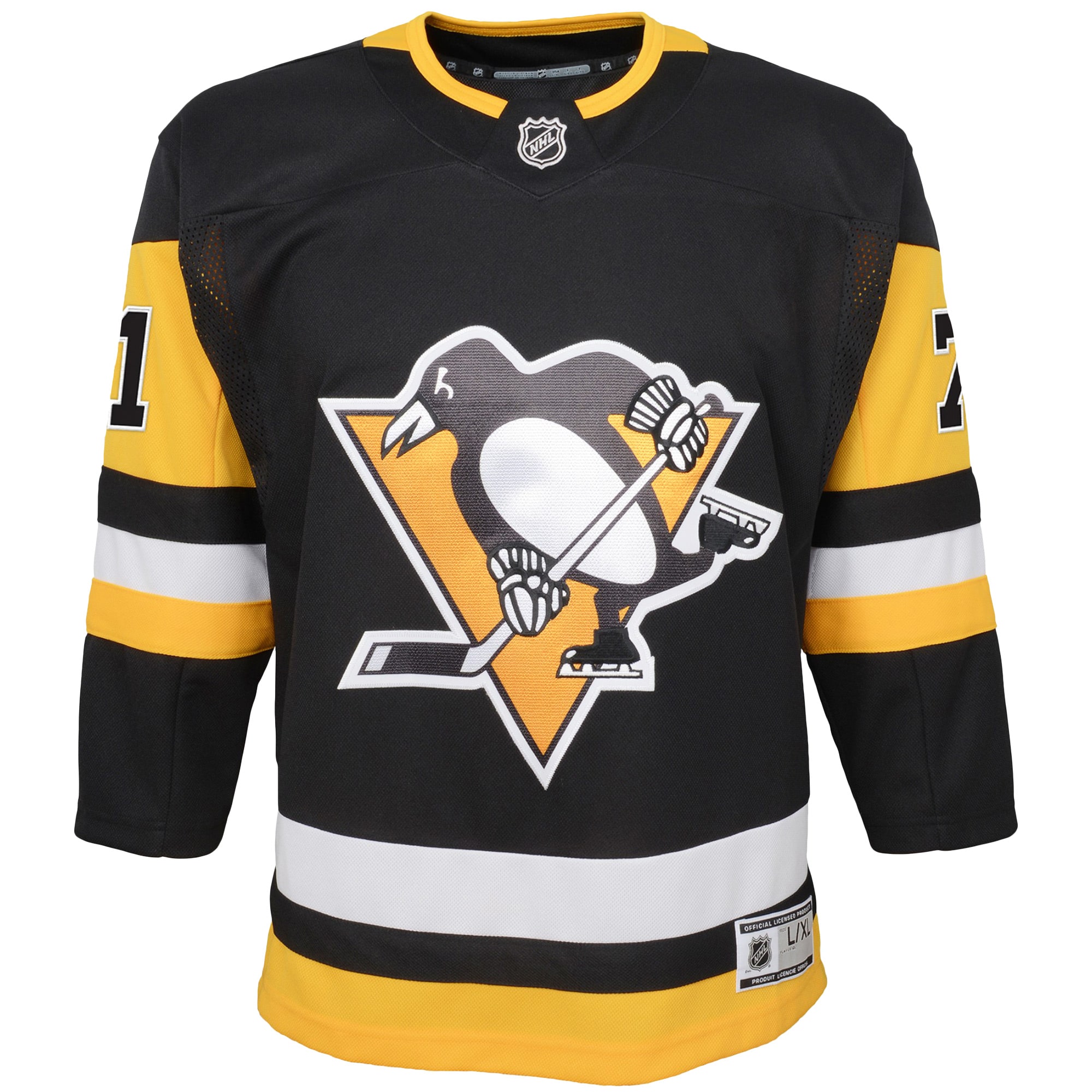 Alternative view of Youth Pittsburgh Penguins Evgeni Malkin Black Home Premier Player Hockey Jersey - JS320 