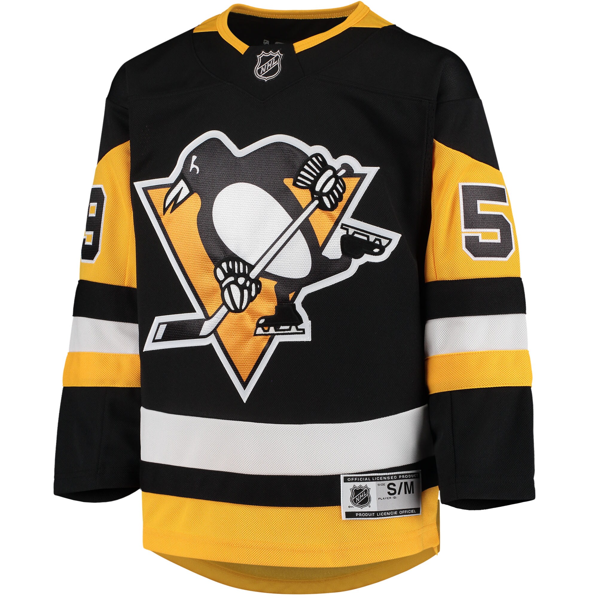 Alternative view of Youth Pittsburgh Penguins Jake Guentzel Black Home Premier Player Hockey Jersey - JS900 