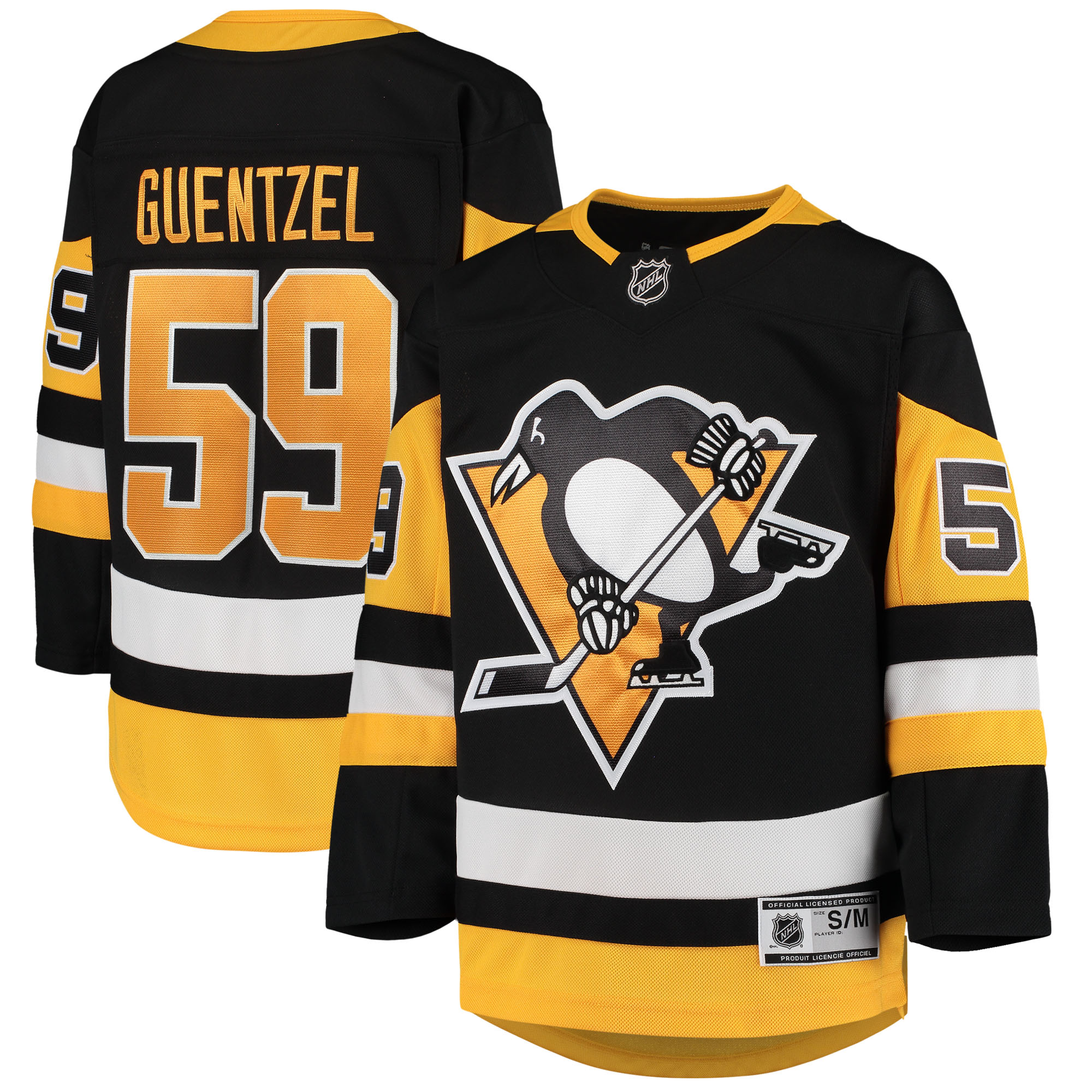 Youth Pittsburgh Penguins Jake Guentzel Black Home Premier Player Hockey Jersey - JS900 