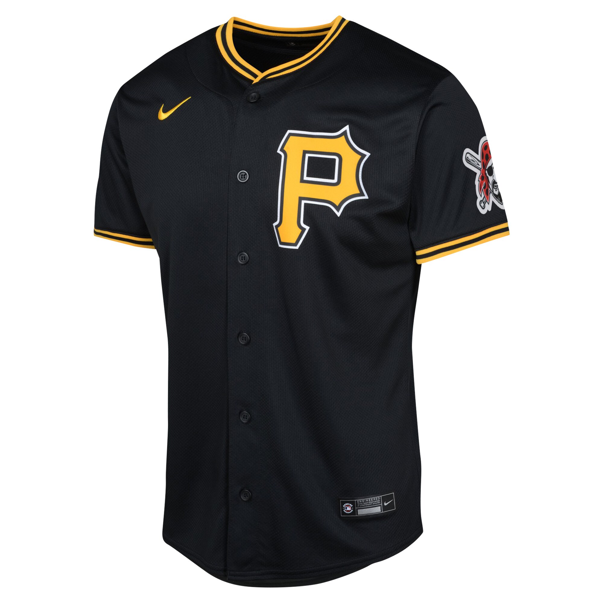 Alternative view of Youth Pittsburgh Pirates Black Alternate Limited Baseball Jersey 