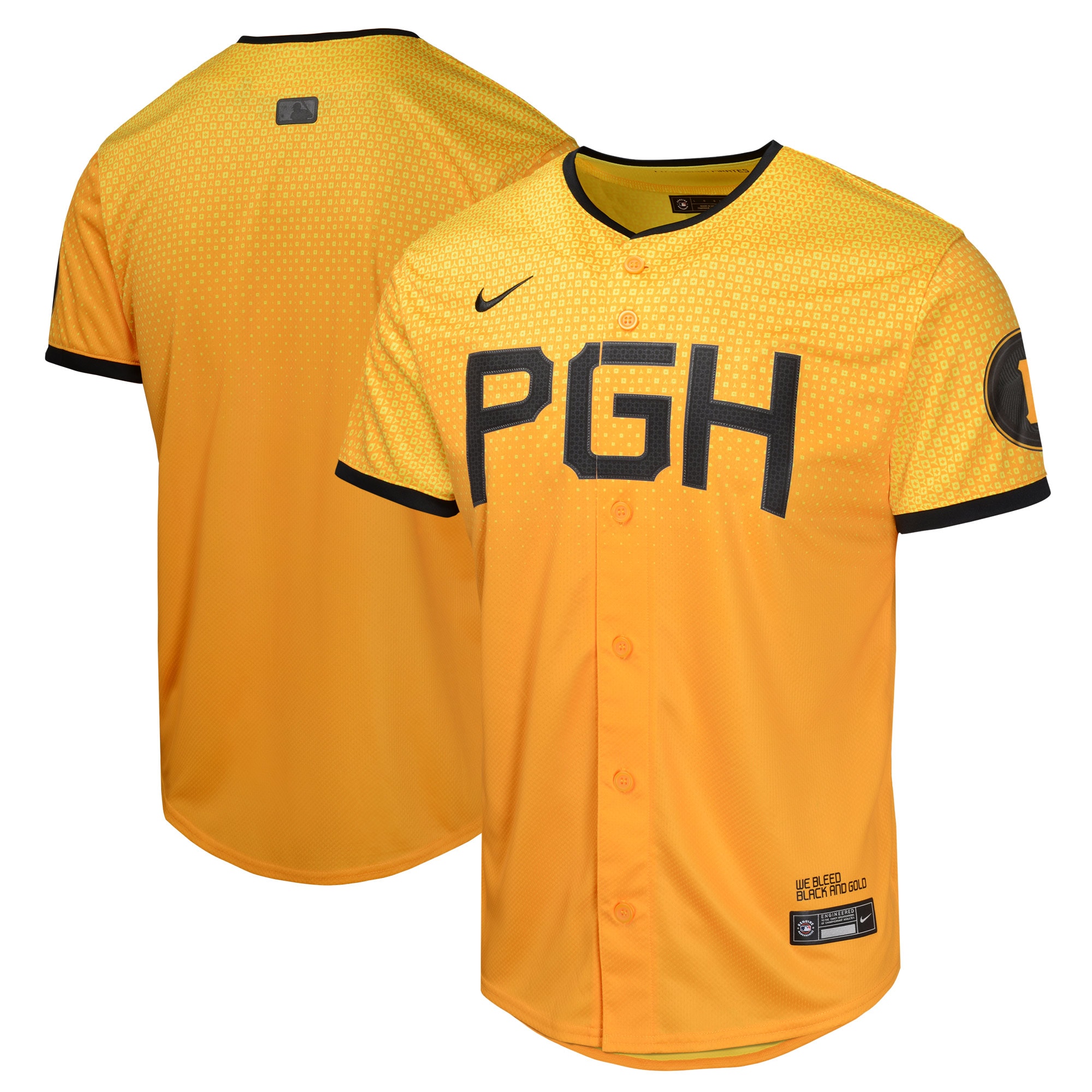 Youth Pittsburgh Pirates Gold City Connect Limited Baseball Jersey 