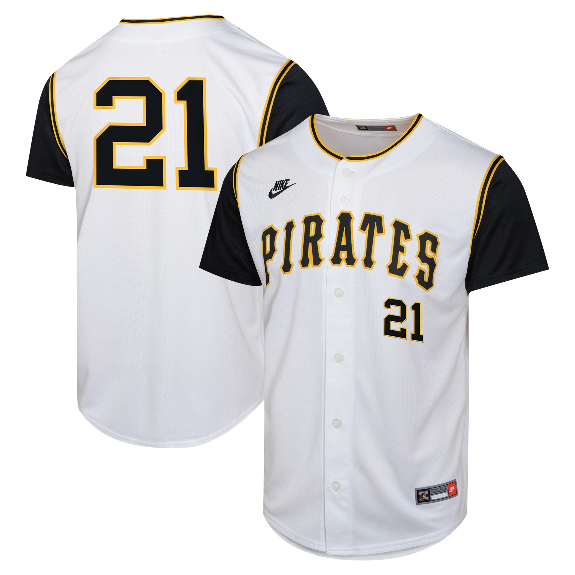Youth Pittsburgh Pirates Roberto Clemente White Cooperstown Collection Limited Player Baseball Jersey 