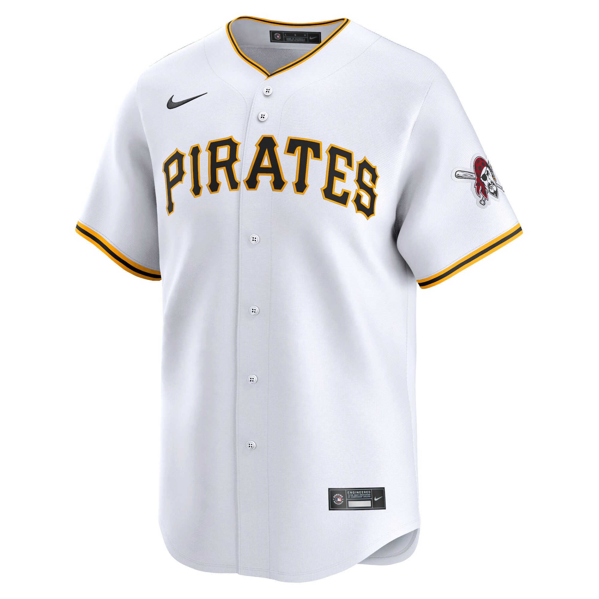 Alternative view of Youth Pittsburgh Pirates White Home Limited Baseball Jersey 