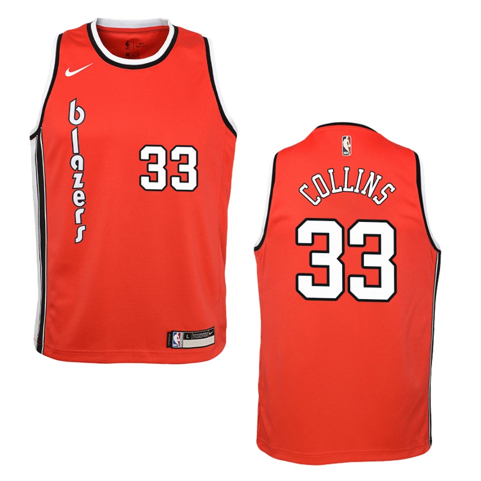 Youth Portland Trail Blazers #33 Zach Collins Hardwood Classics Swingman Basketball Jersey - Red