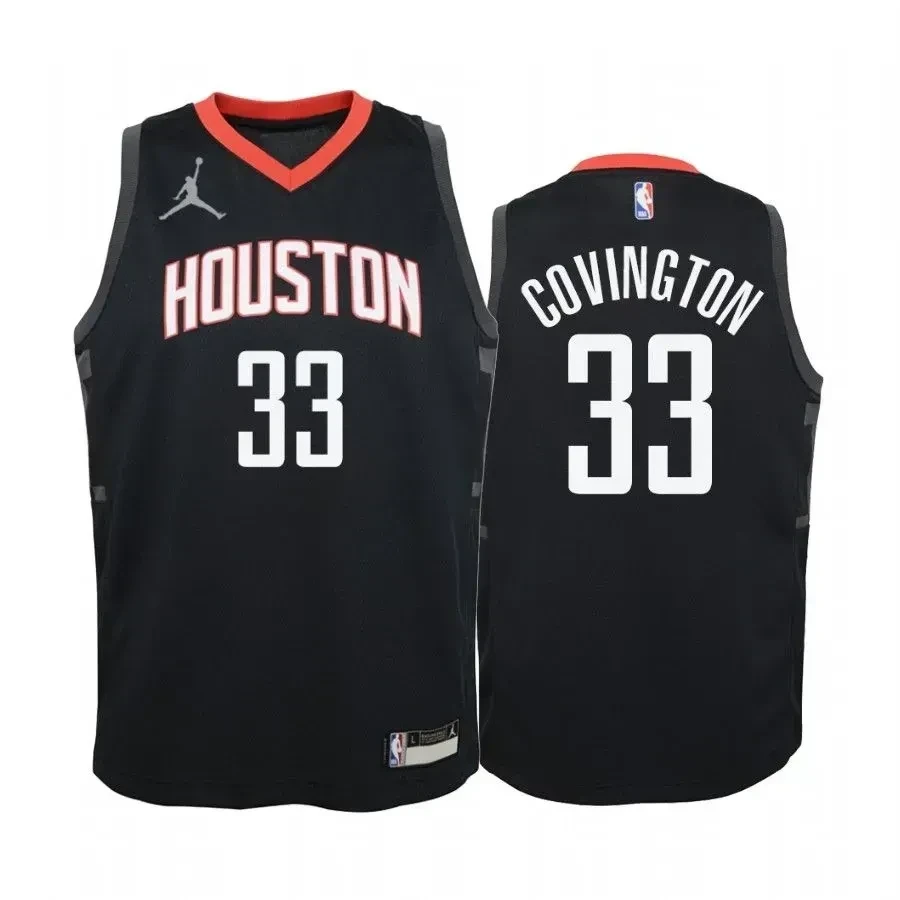 Youth Robert Covington Houston Rockets Red Statet Basketball Jersey Jumpman - JS299 