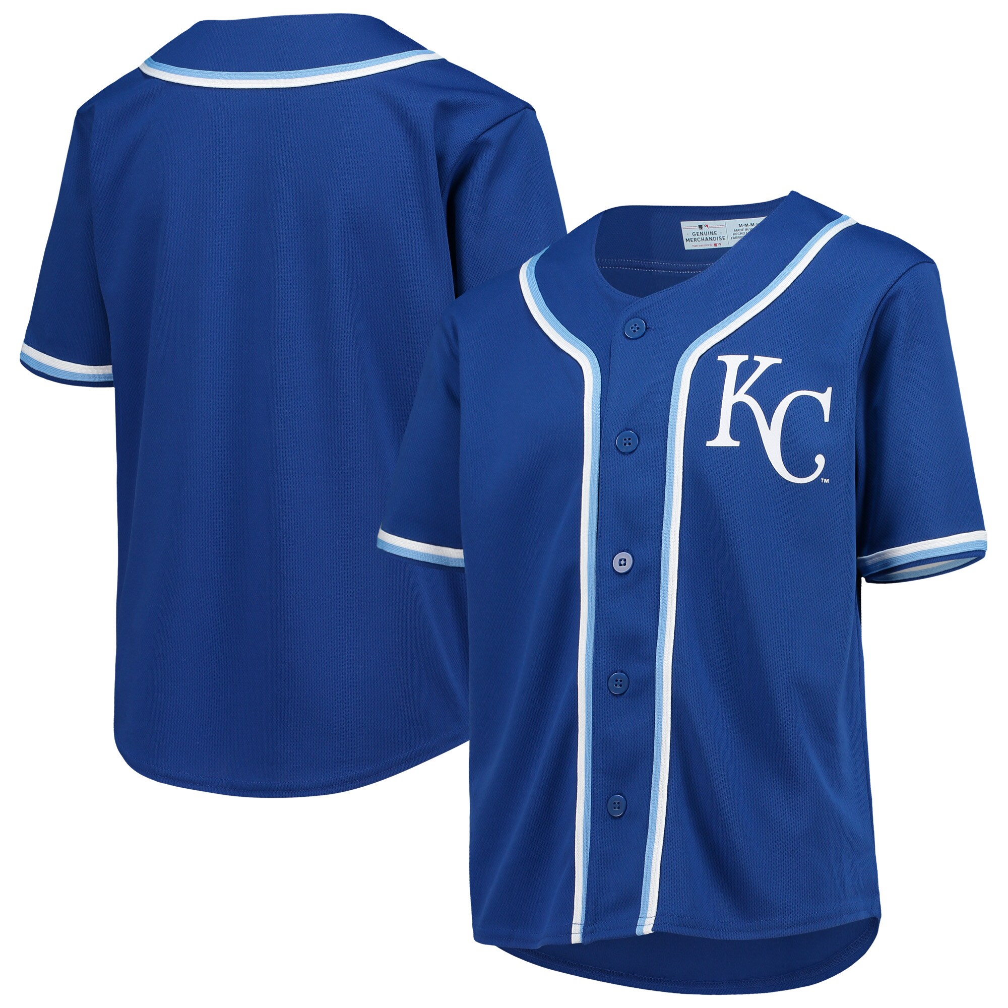 Alternative view of Youth Royal Kansas City Royals Mlb Team Baseball Jersey