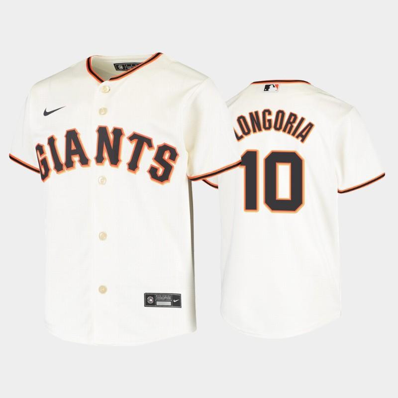 Youth San Francisco Giants 10 Evan Longoria Cream Home Baseball Jersey Baseball Jersey 