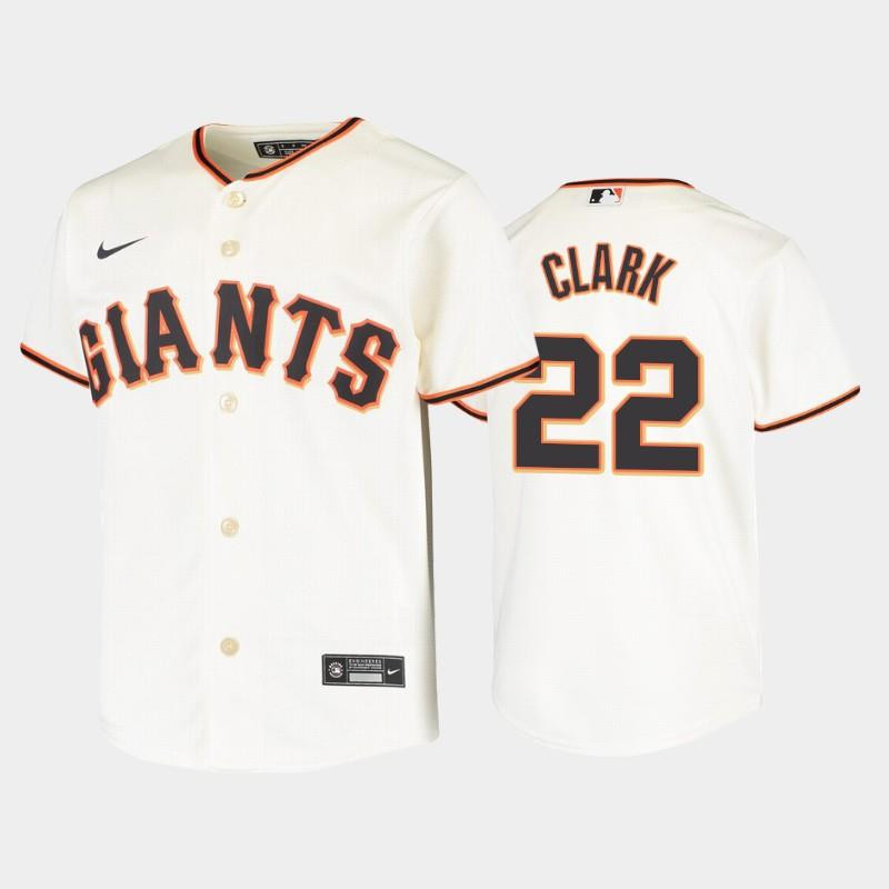 Youth San Francisco Giants 22 Will Clark Cream Home Baseball Jersey Baseball Jersey 