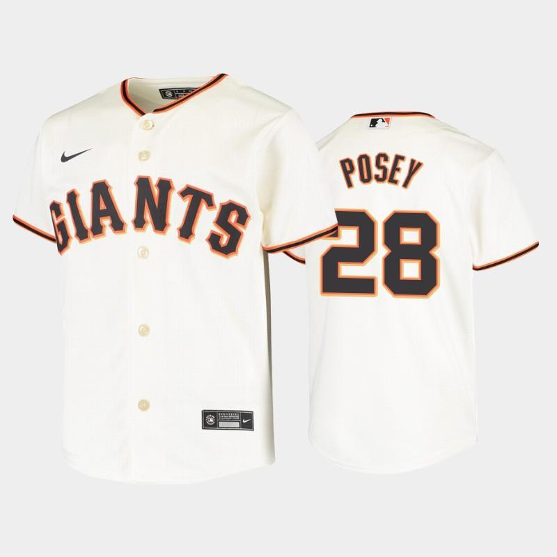 Youth San Francisco Giants 28 Buster Posey Cream Home Baseball Jersey Baseball Jersey 