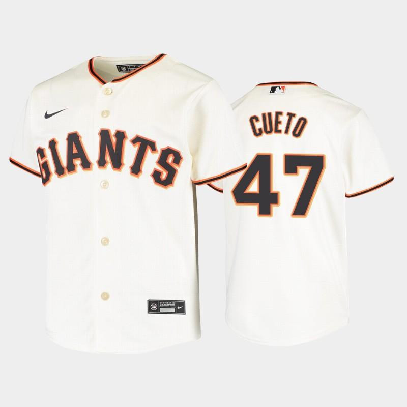 Youth San Francisco Giants 47 Johnny Cueto Cream Home Baseball Jersey Baseball Jersey 