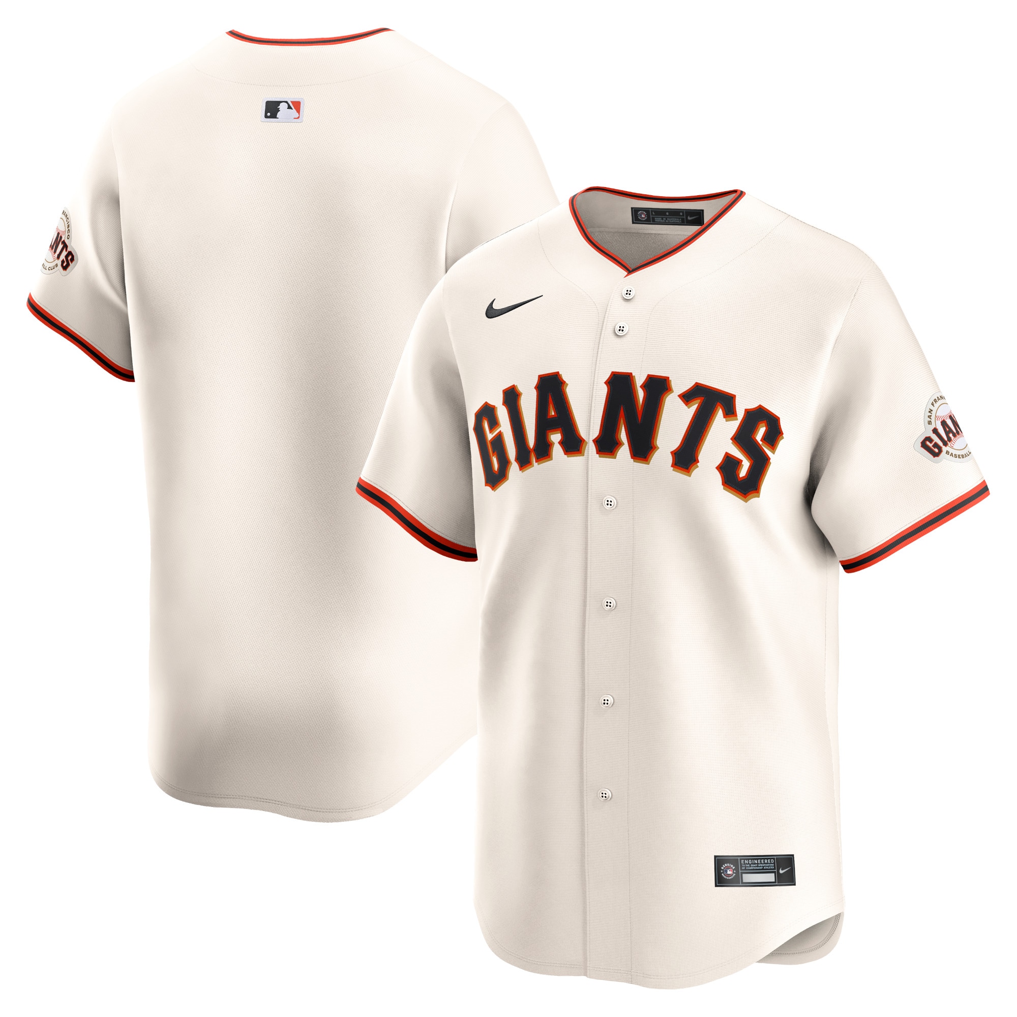 Youth San Francisco Giants Cream Home Limited Baseball Jersey 