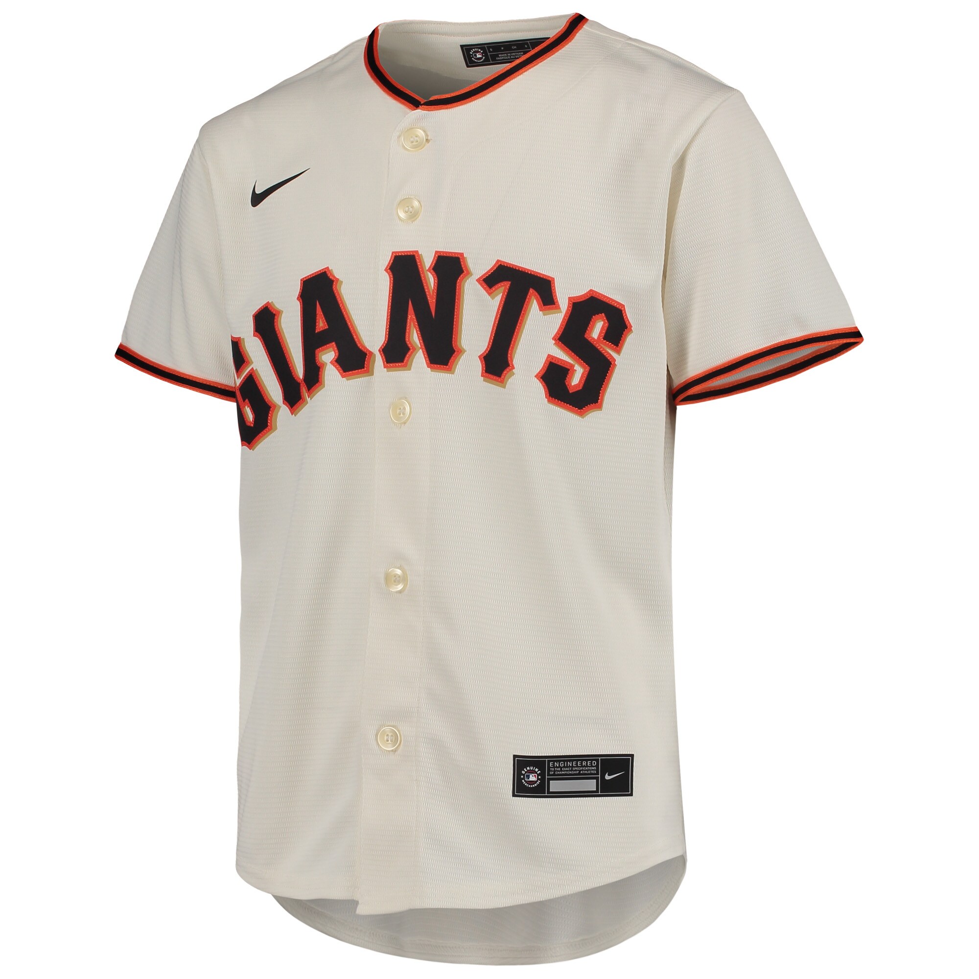 Alternative view of Youth San Francisco Giants Mike Yastrzemski Cream Alternate Player Baseball Jersey 
