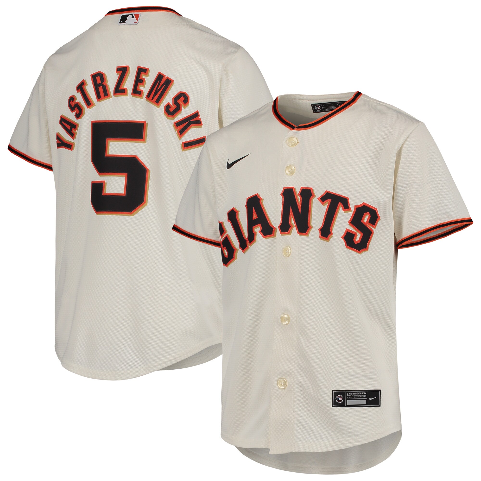 Youth San Francisco Giants Mike Yastrzemski Cream Alternate Player Baseball Jersey 
