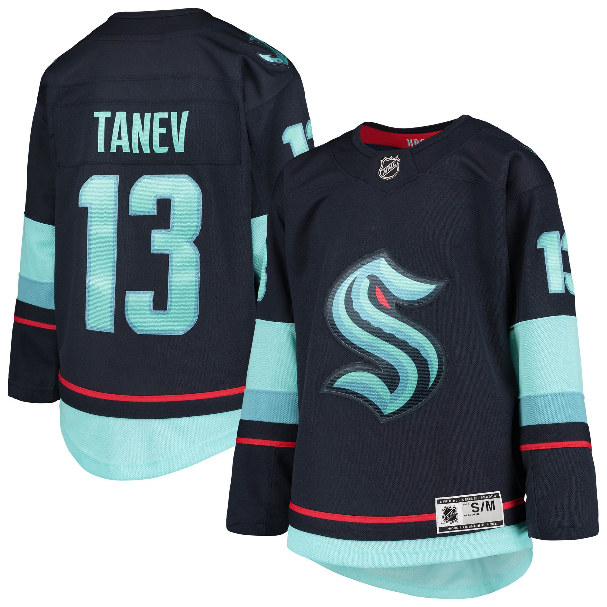 Youth Seattle Kraken Brandon Tanev Deep Sea Blue Home Premier Player Jersey - JS150 