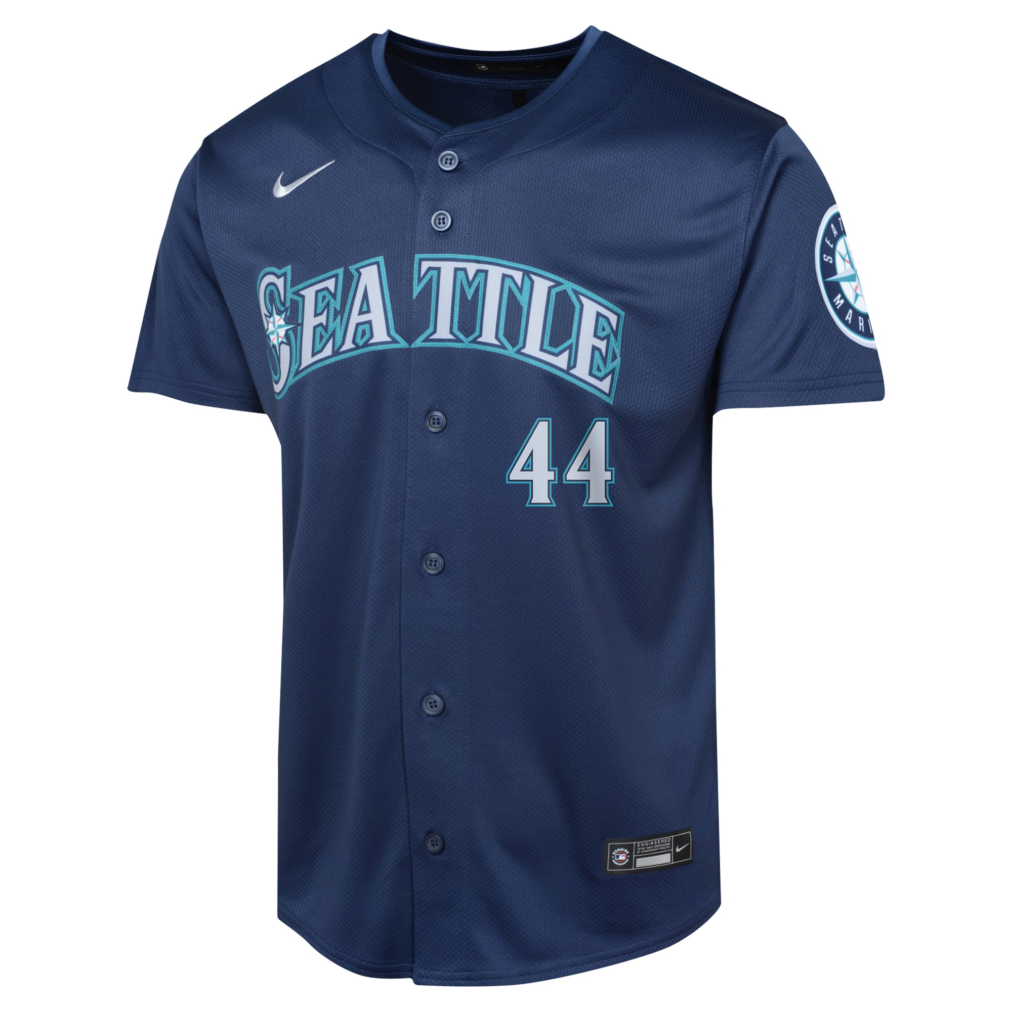 Alternative view of Youth Seattle Mariners Julio Rodríguez Navy Road Limited Player Baseball Jersey 