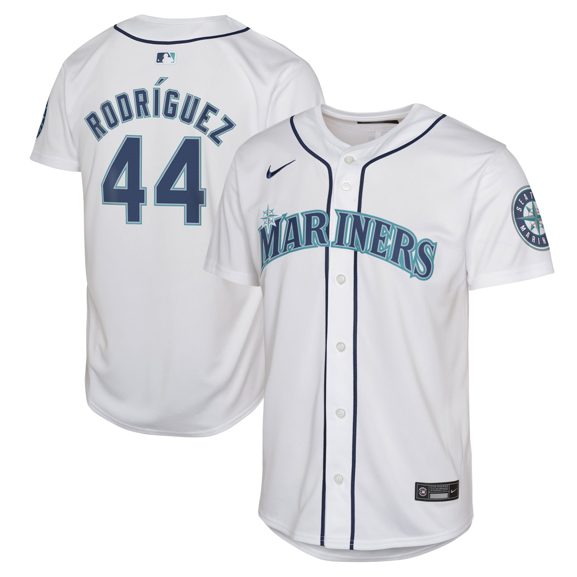 Youth Seattle Mariners Julio Rodríguez White Home Limited Player Baseball Jersey 