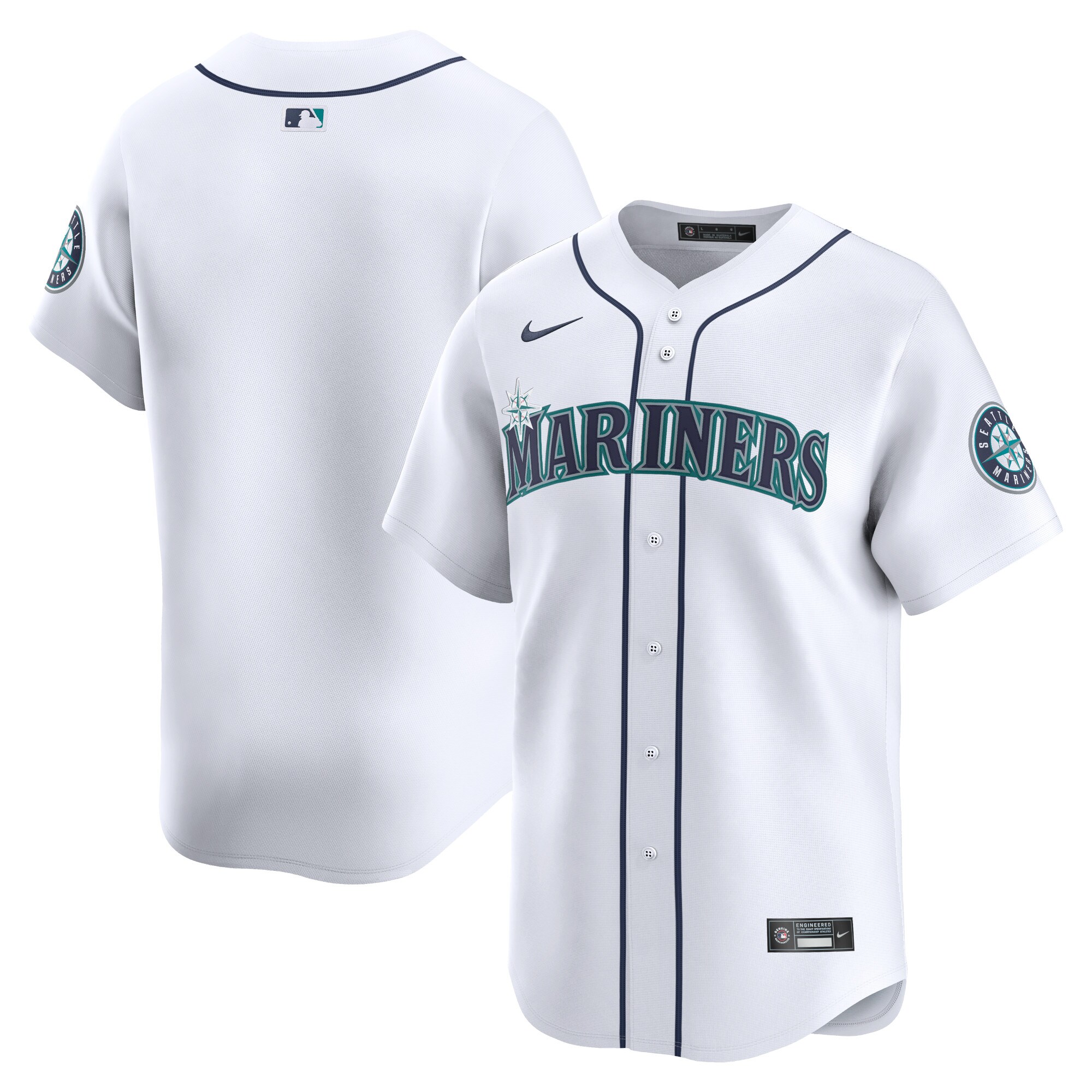 Youth Seattle Mariners White Home Limited Baseball Jersey 